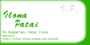 ilona patai business card